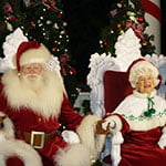 Santa and Mrs Claus at Epcot during Holidays Around the World