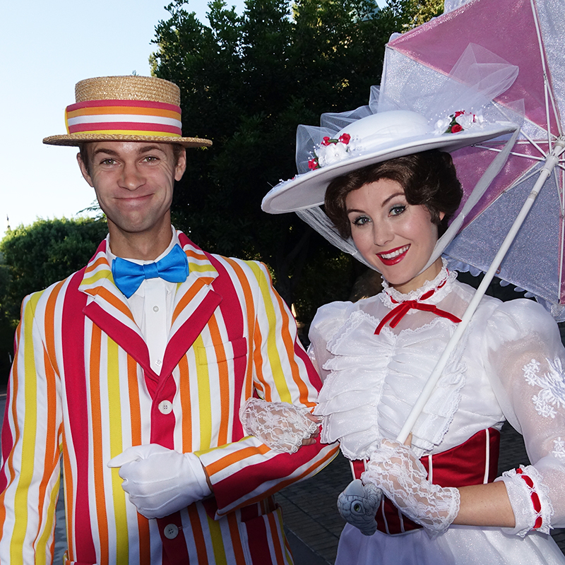 Bert and Mary Poppins at Disneyland 2015