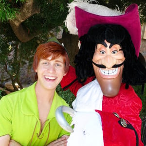 Peter Pan and Capt Hook at Disneyland Fantasyland 2015