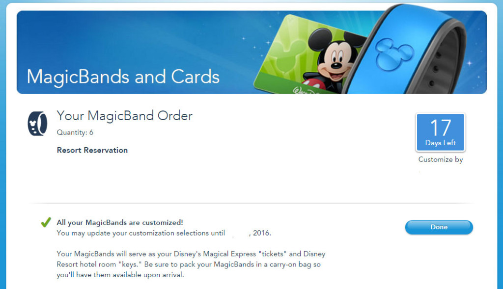 How to customize your MagicBand on My Disney Experience website