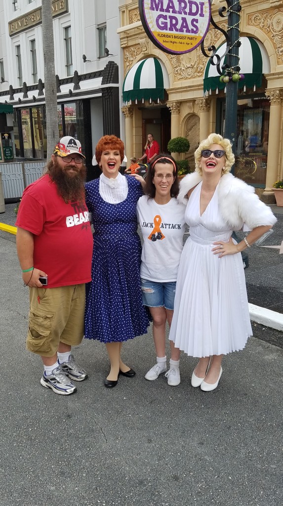 Universal Orlando Character Day with Ryan and Heather April 2016 (18) Lucy Ricardo and Marilyn Monroe