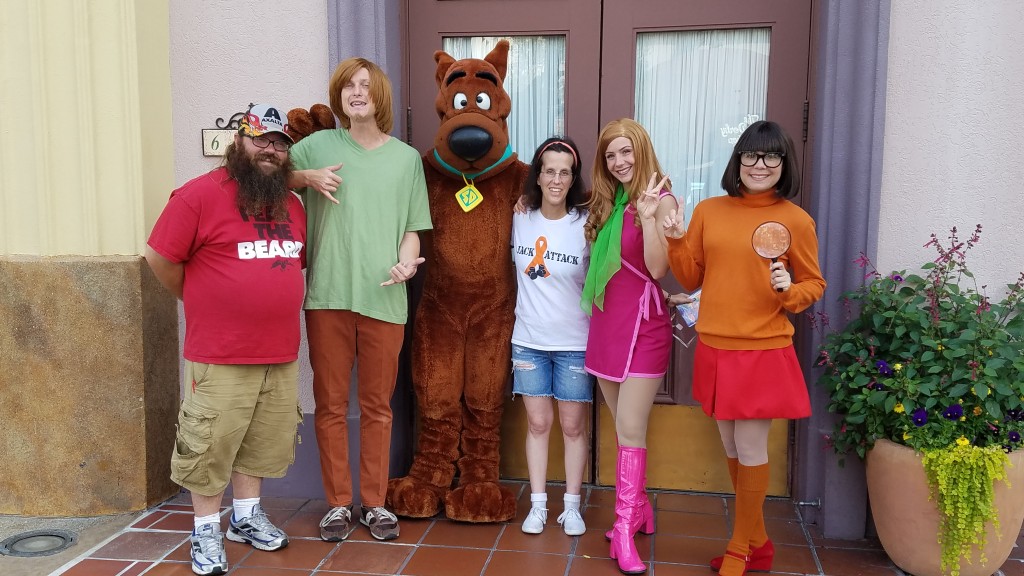Universal Orlando Character Day with Ryan and Heather April 2016 (24) Shaggy, Scooby, Daphne, Velma