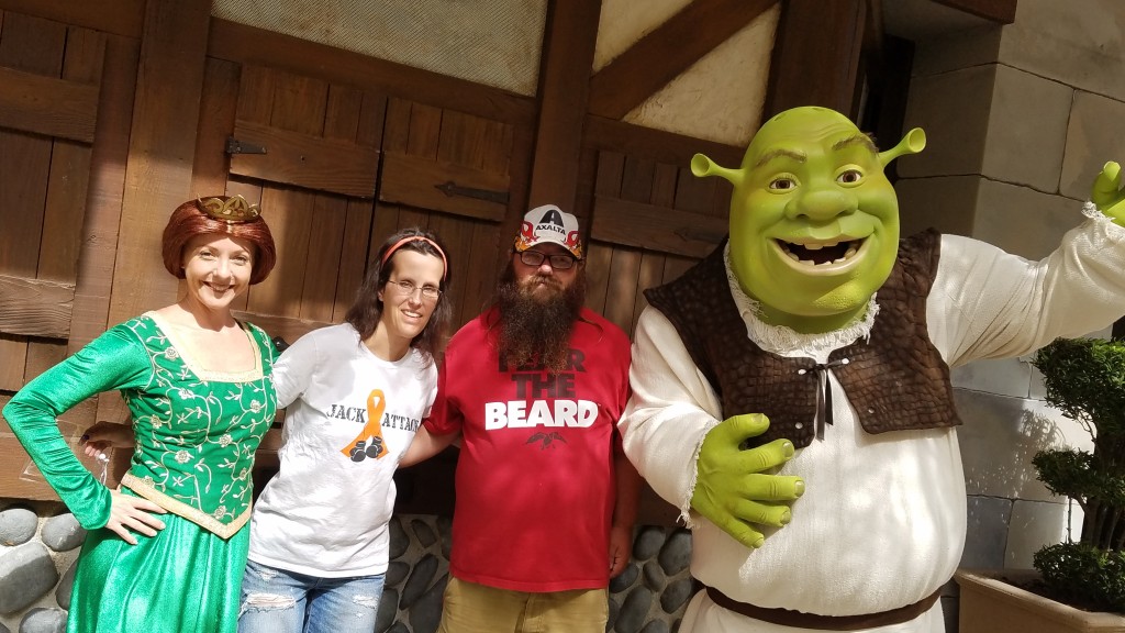 Universal Orlando Character Day with Ryan and Heather April 2016 (26) Fiona and Shrek
