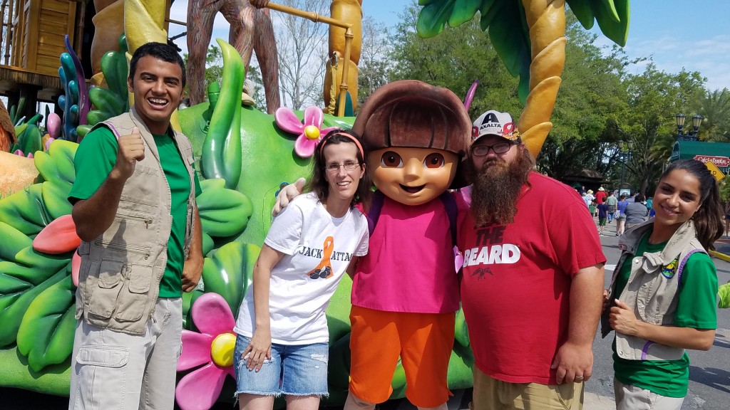 Universal Orlando Character Day with Ryan and Heather April 2016 (32) Dora