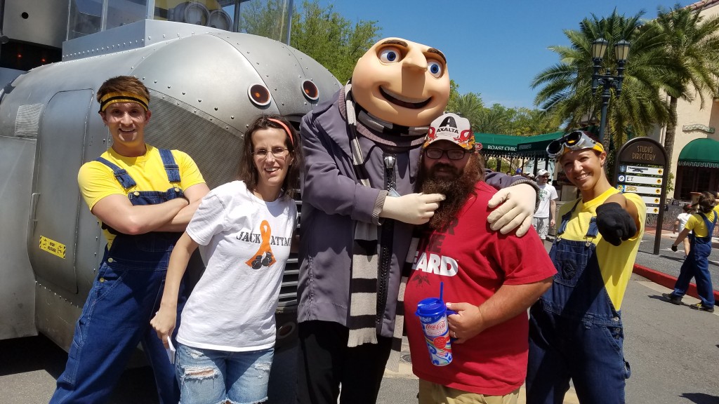 Universal Orlando Character Day with Ryan and Heather April 2016 (47) Gru