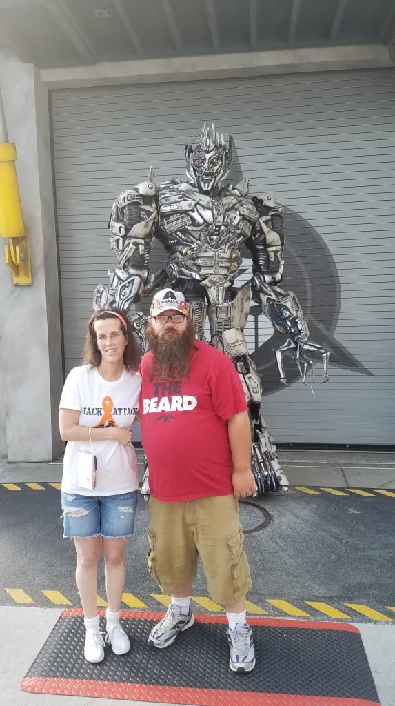 Universal Orlando Character Day with Ryan and Heather April 2016 (5) Megatron