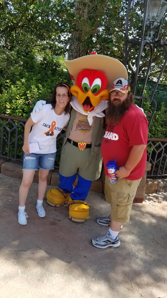 Universal Orlando Character Day with Ryan and Heather April 2016 (57) Woody Woodpecker