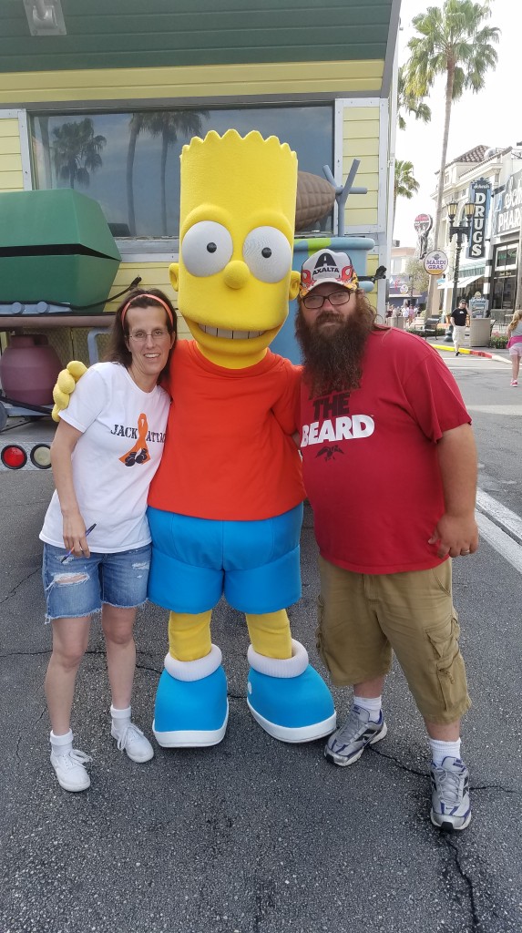 Universal Orlando Character Day with Ryan and Heather April 2016 (6) Bart Simpson