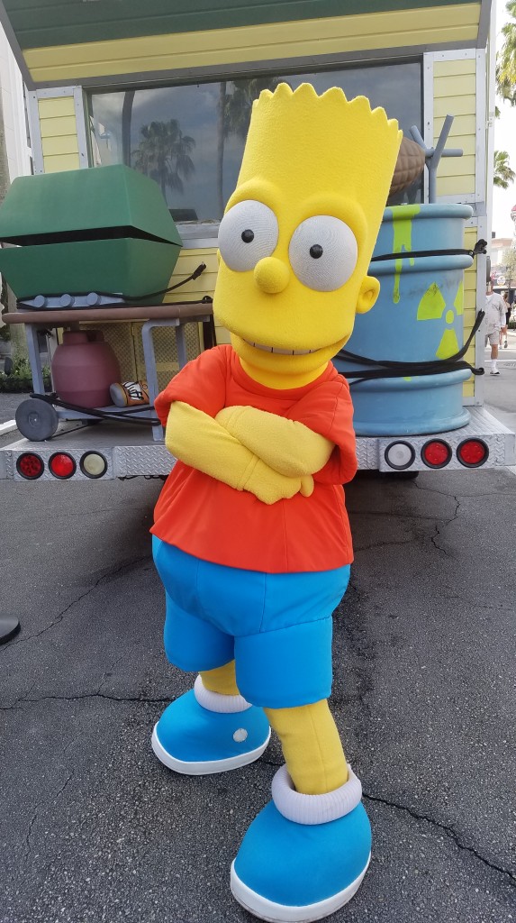 Universal Orlando Character Day with Ryan and Heather April 2016 (7) Bart Simpson