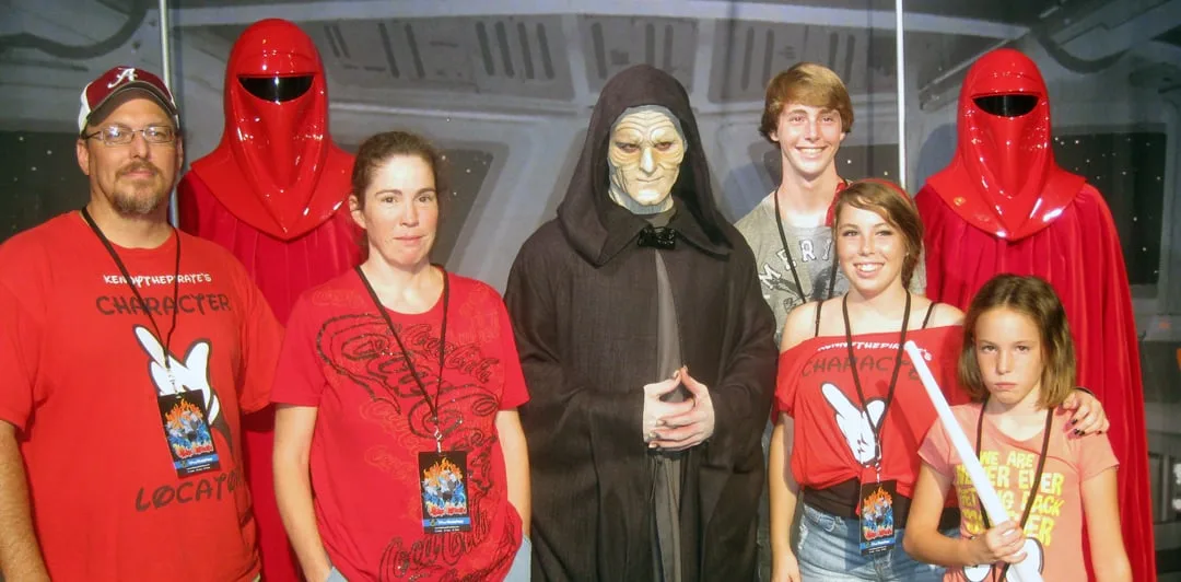 Emperor Palpatine and Royal Guards at Villains Unleashed at Hollywood Studios August 2014