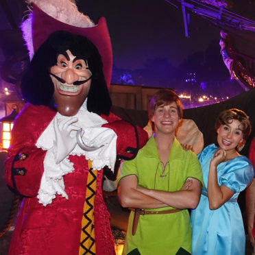 Captain Hook Peter Pan and Wendy at Disneyland Mickey's Halloween Party
