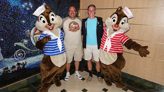 Chip n Dale as Sailors onboard the Disney Fantasy