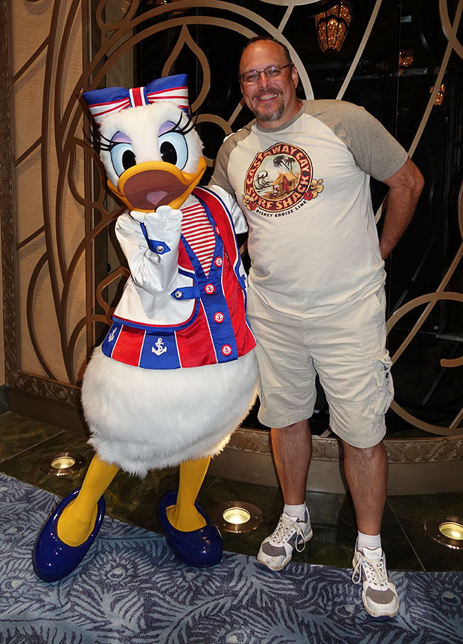 Daisy Duck onboard the Disney Fantasy