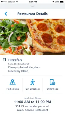 Pizzafari Mobile Order