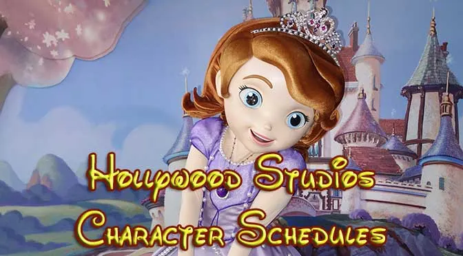 Hollywood Studios Character Schedule, How to meet Disney World Hollywood Studios Characters