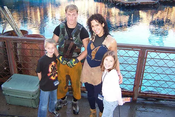 Mariner and Enola at Waterworld Universal Studios Hollywood 2007