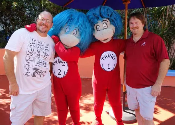 Thing 1 and Thing 2 at Universal Islands of Adventure 2012