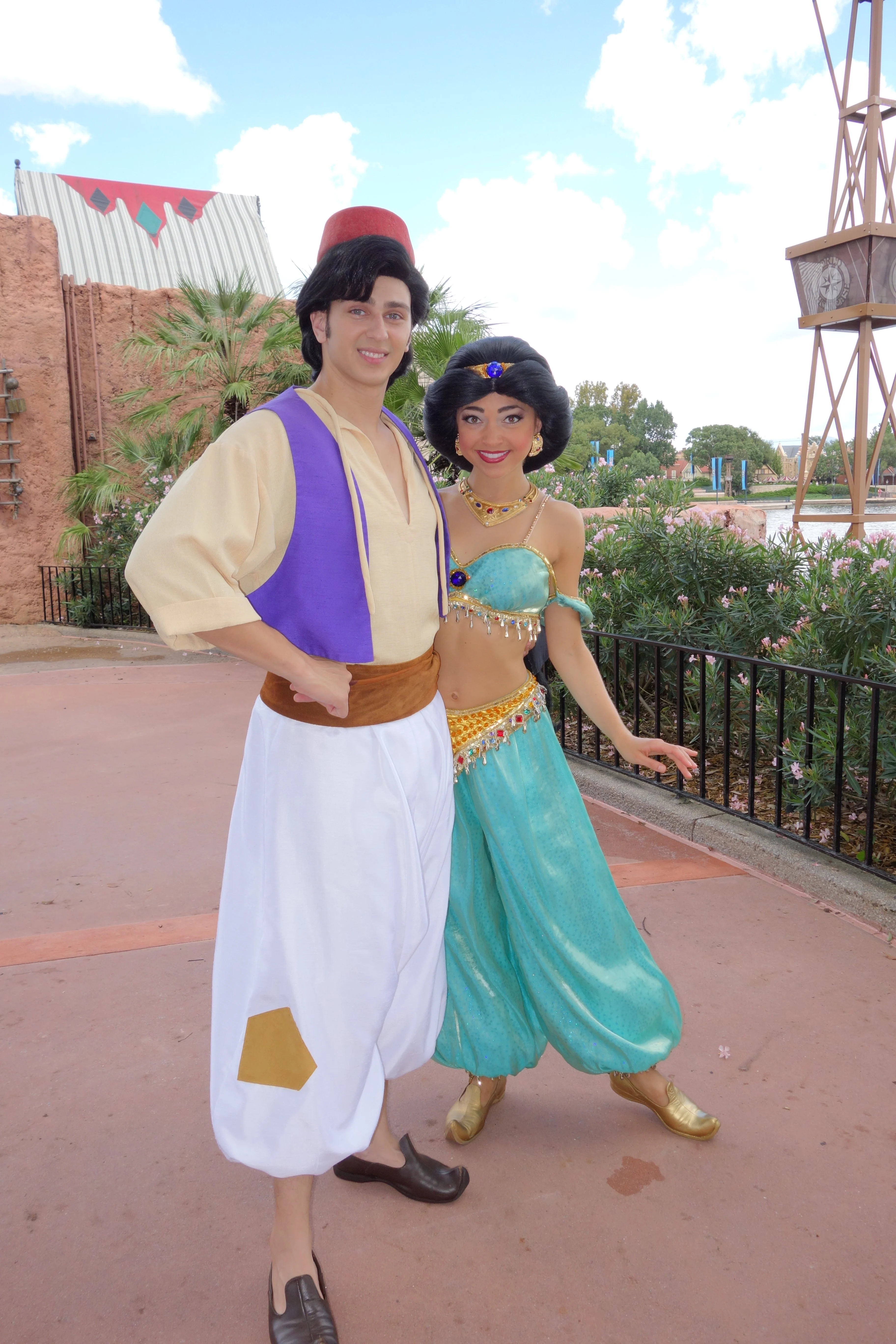 Aladdin and Jasmine at Morocco in EPCOT 2012