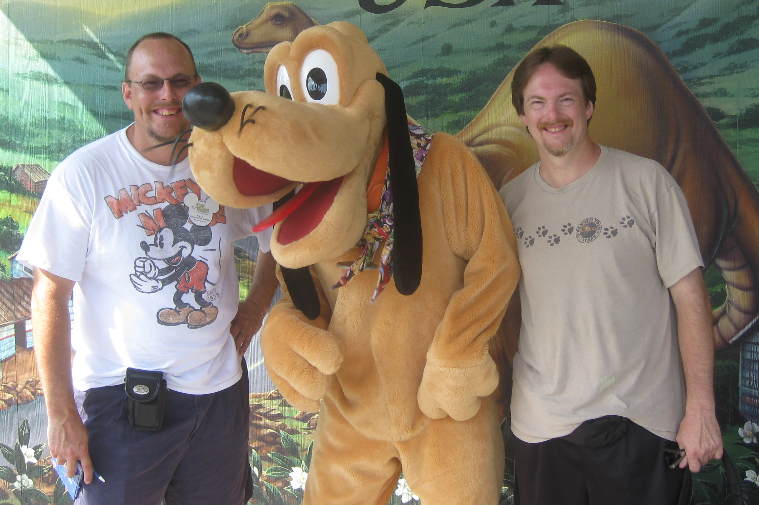 Pluto at Dinoland in Animal Kingdom 2010