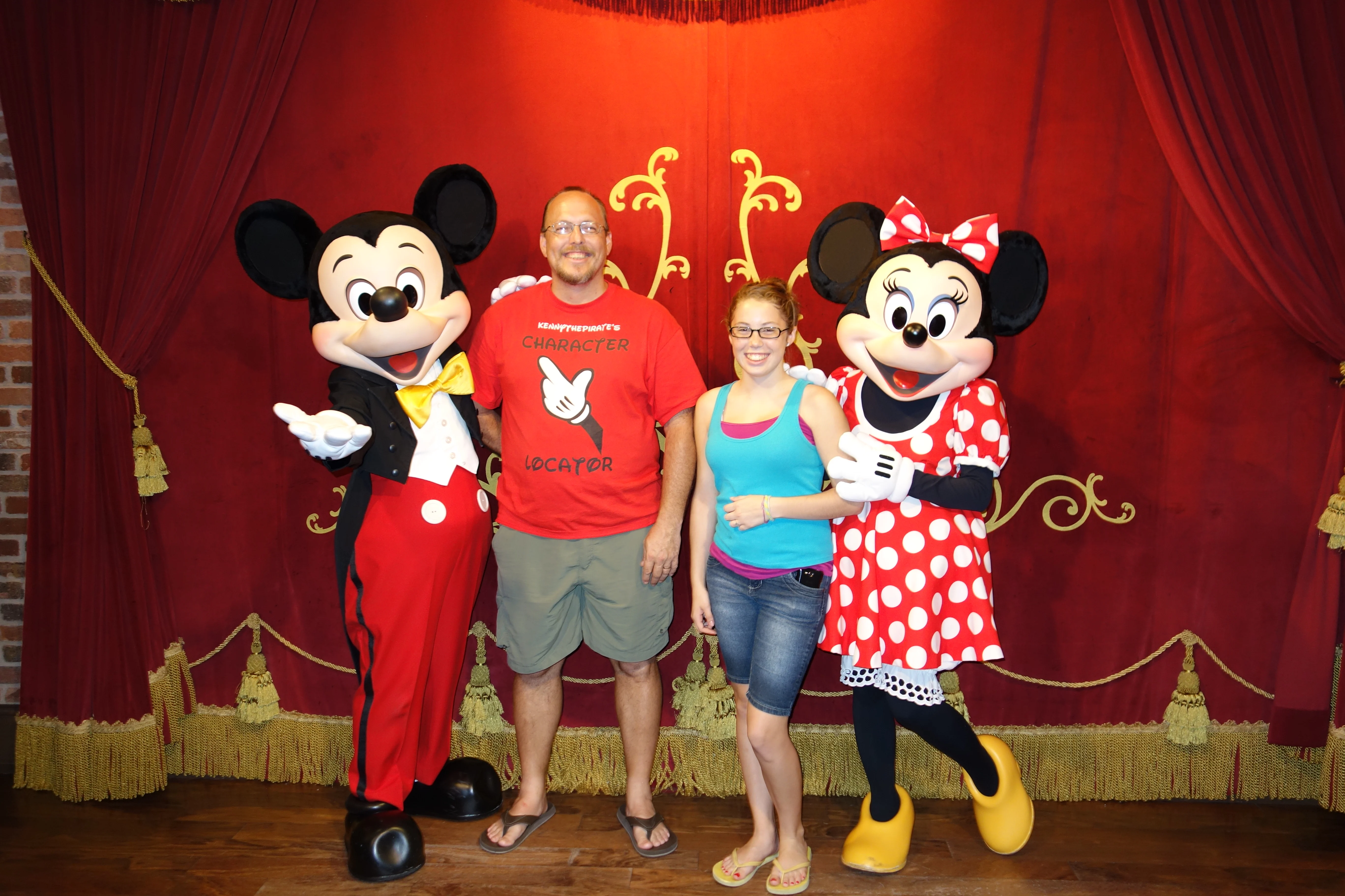 Mickey and Minnie at Town Square Theater in Magic Kingdom 2012