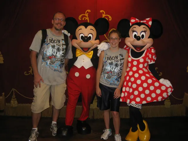 Mickey and Minnie at Town Square Theater in Magic Kingdom 2011