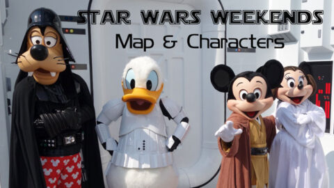 Star Wars Weekends Map and Characters