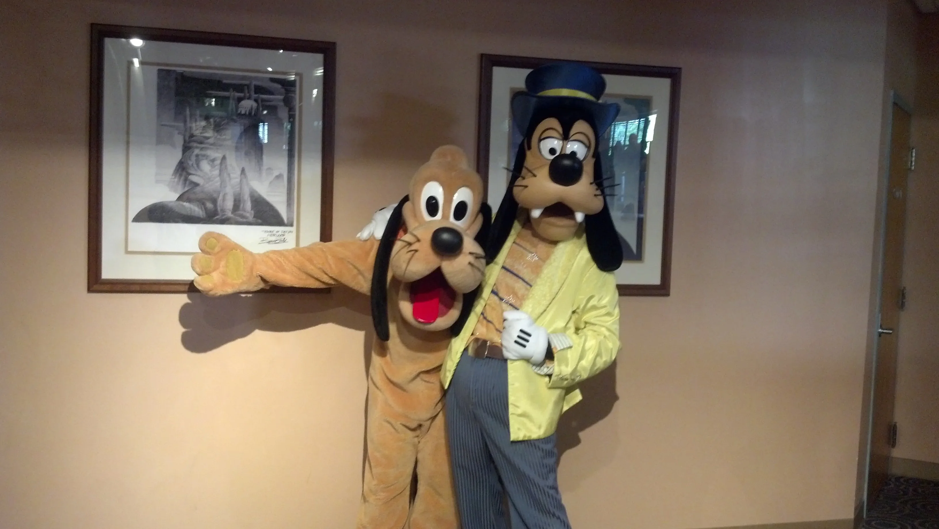 Pluto and Goofy at Hollywood Studios 2012