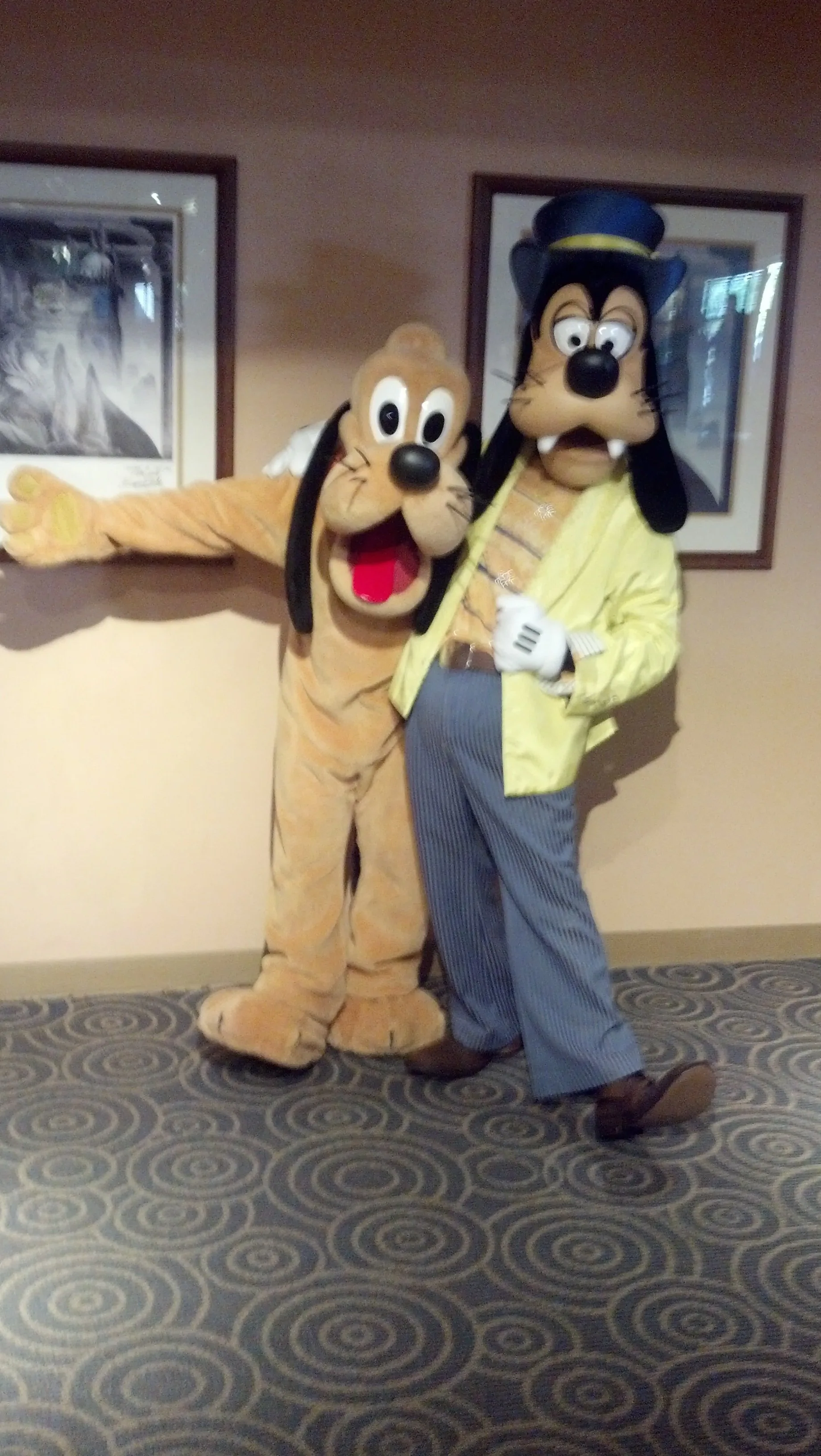 Pluto and Goofy at Hollywood Studios 2012