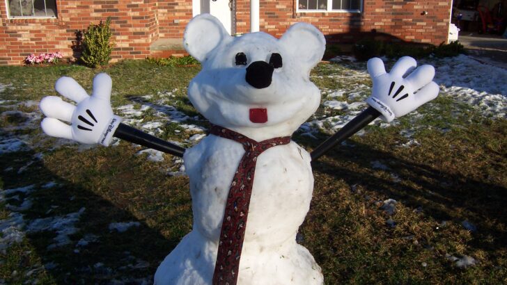 What should you do when it begins to snow?  Build Disney snowmen