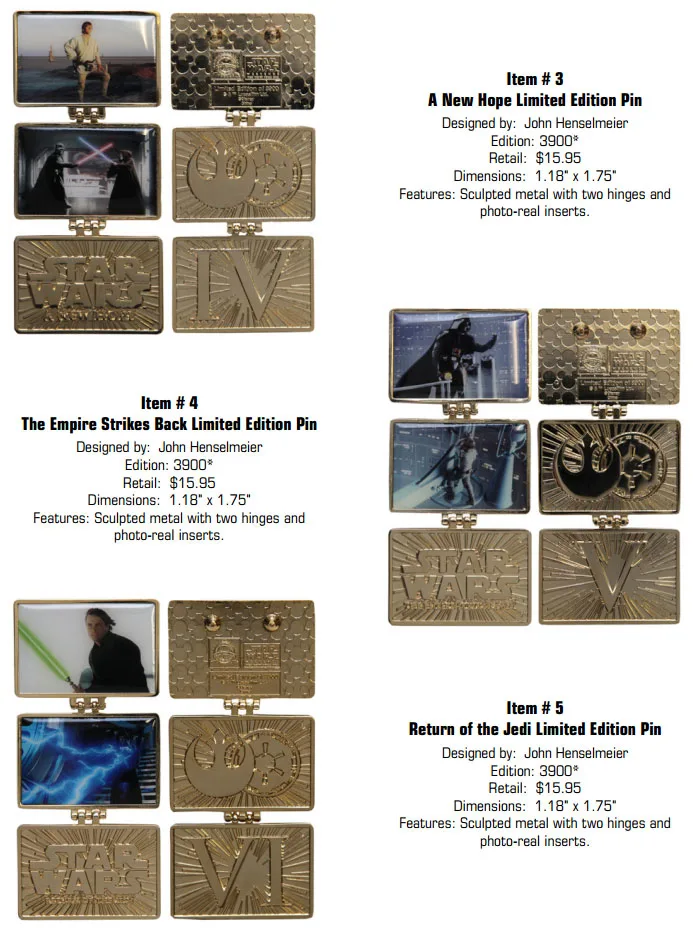 Star Wars Weekends Limited Edition Pins l kennythepirate.com