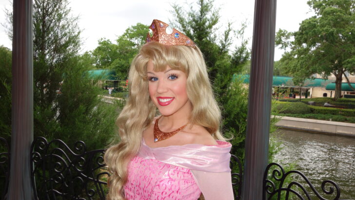 Princess Aurora’s new dress in France at Epcot