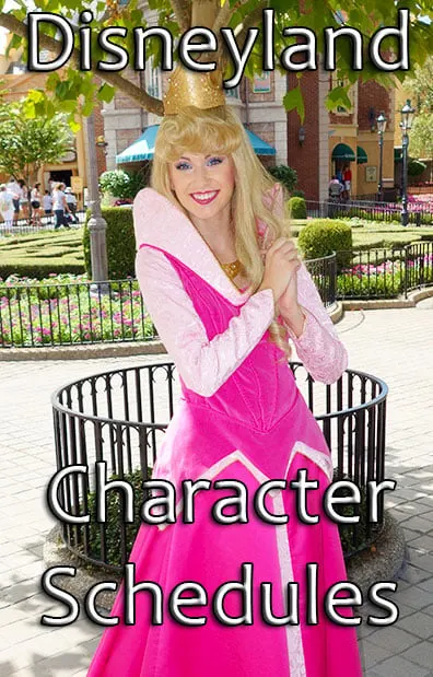 Disneyland Character Schedules