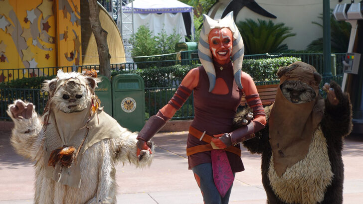 Paploo the Ewok and Wicket with Ahsoka Tano