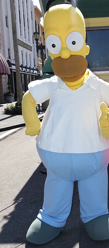 Homer Simpson meet and greet Universal Studios Florida