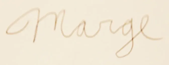 Marge Simpson autograph