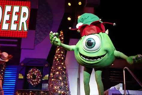 mike wazowski mickey christmas party magic kingdom disney world