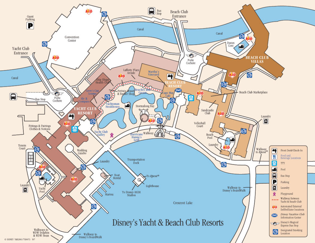 Beach Club and Yacht Club Map