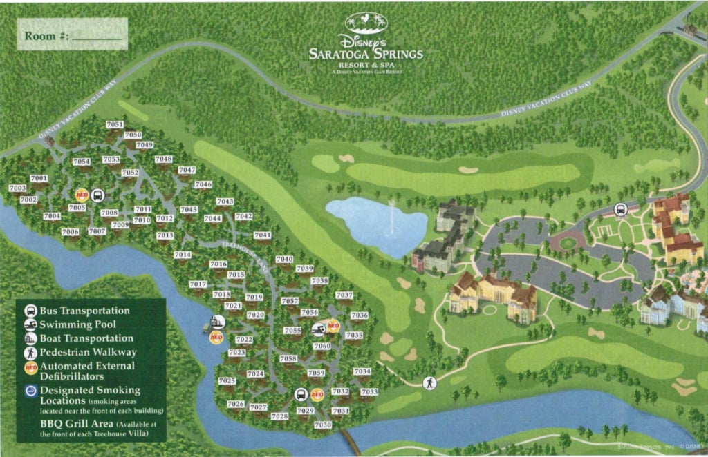 Saratoga Springs Treehouses Map