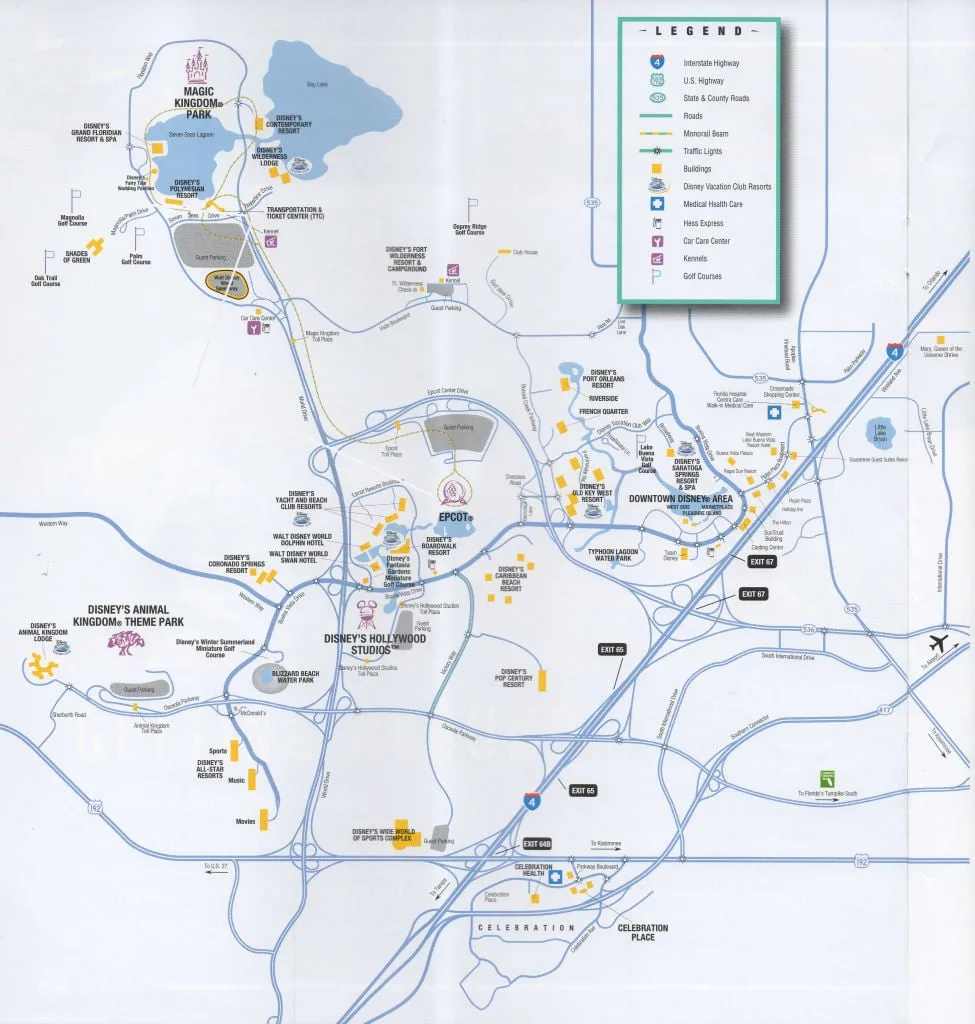 Walt Disney World Transportation Map