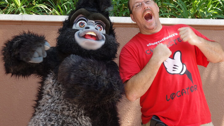 Recent Epcot fur training at World Showplace:  Sailor Donald, Liverlips, Suzy and Perla,  Terk