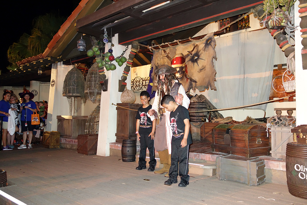 Jack Sparrow was meeting on his stage this year. A much better location for the late arriving pirate.