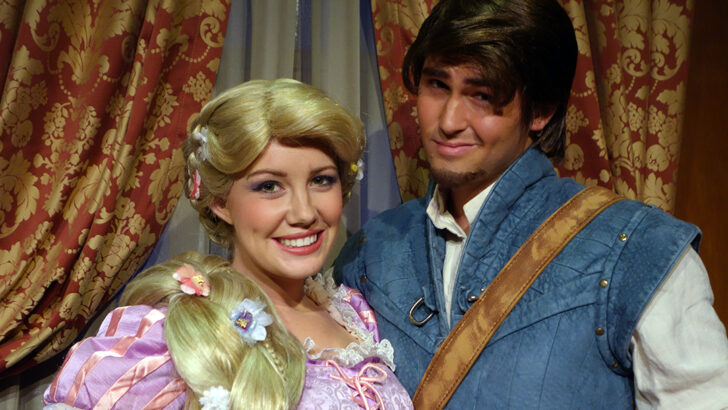 Walt Disney World, Magic Kingdom, Fairytale Hall, Rapunzel and Flynn Rider, Meet and Greet