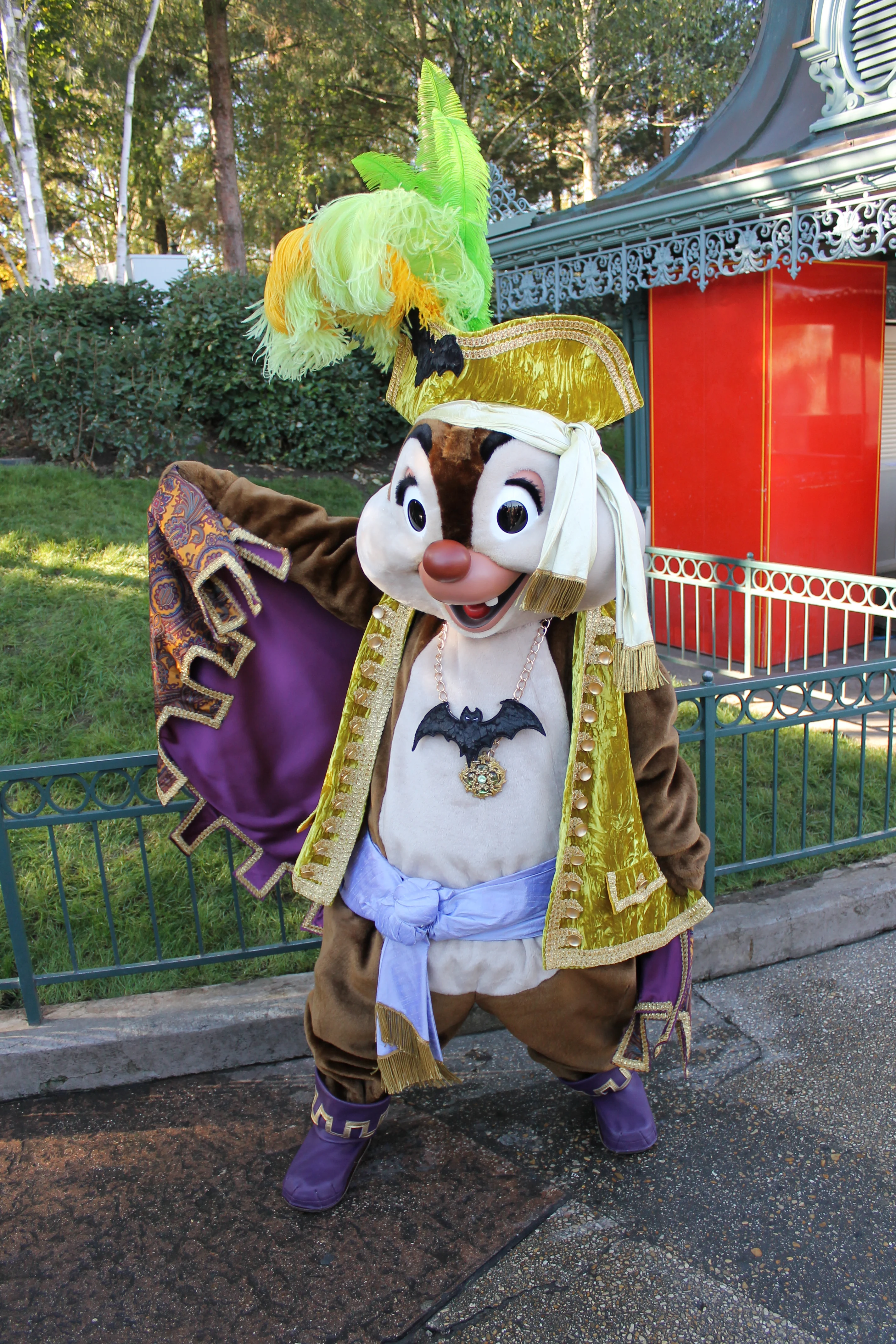 On October 31st 2012 the Disney Character Train was bringing out some of the VIP Characters in special Halloween Pirate outfits. These outfits were only used during that day.