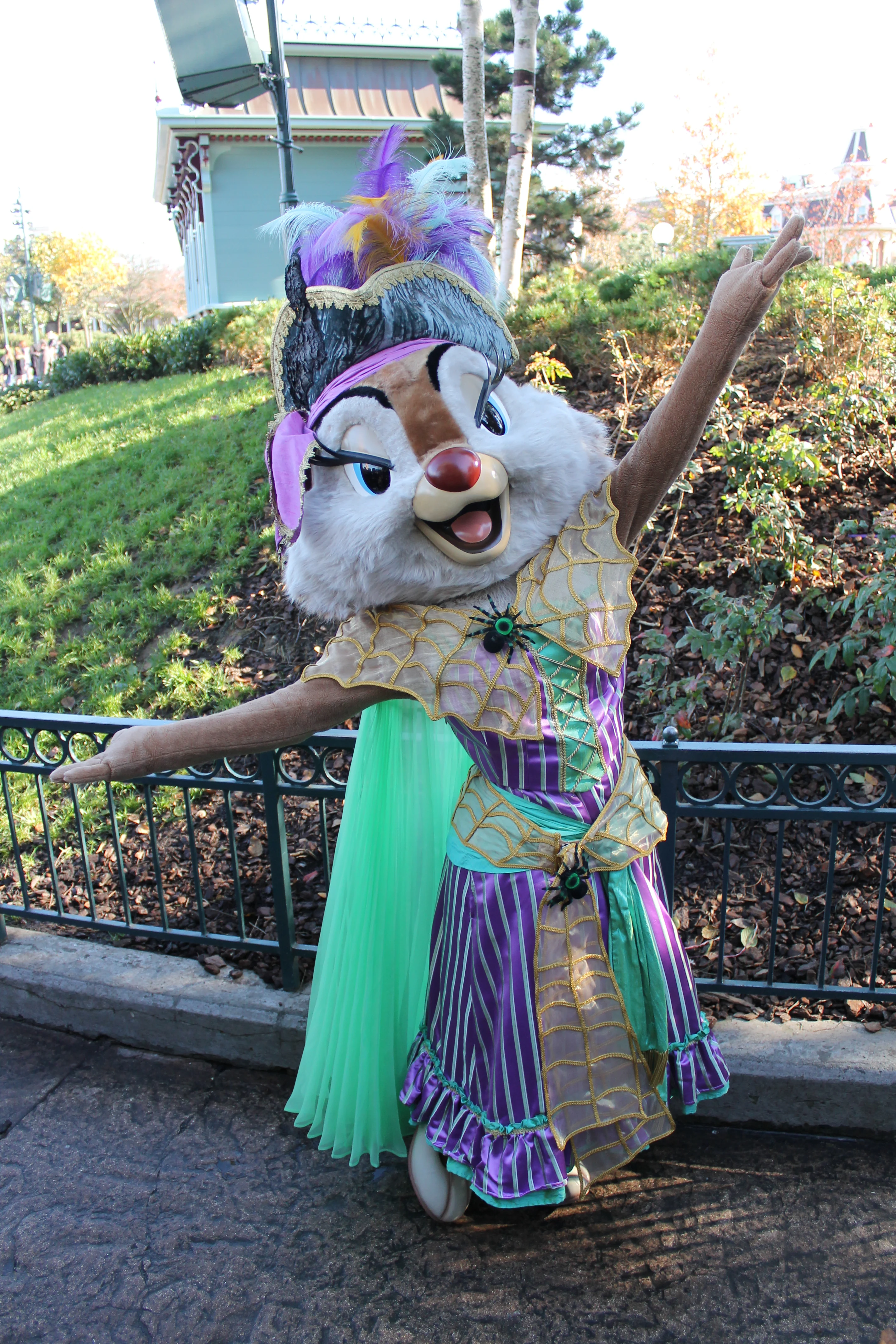 On October 31st 2012 the Disney Character Train was bringing out some of the VIP Characters in special Halloween Pirate outfits. These outfits were only used during that day.