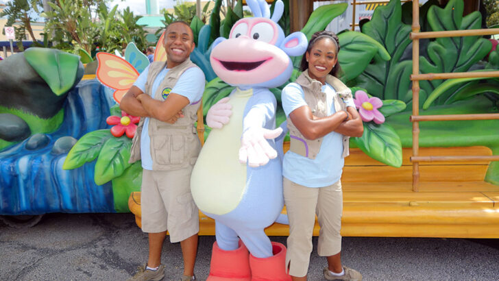 Boots from Dora the Explorer at Universal Studios Orlando