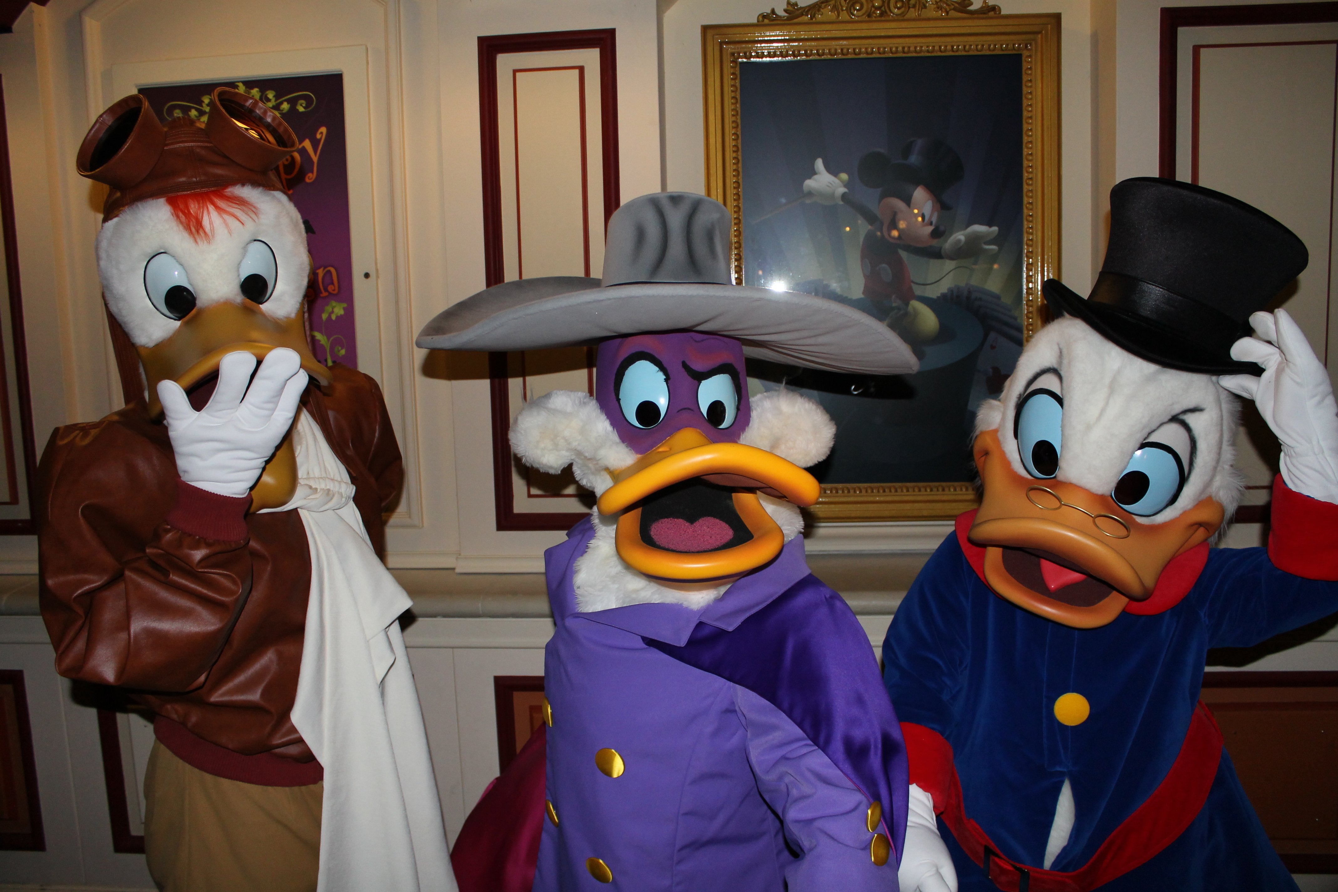 Disneyland Paris, Characters, Halloween, Launchpad McQuack, Darkwing Duck, Scrooge McDuck