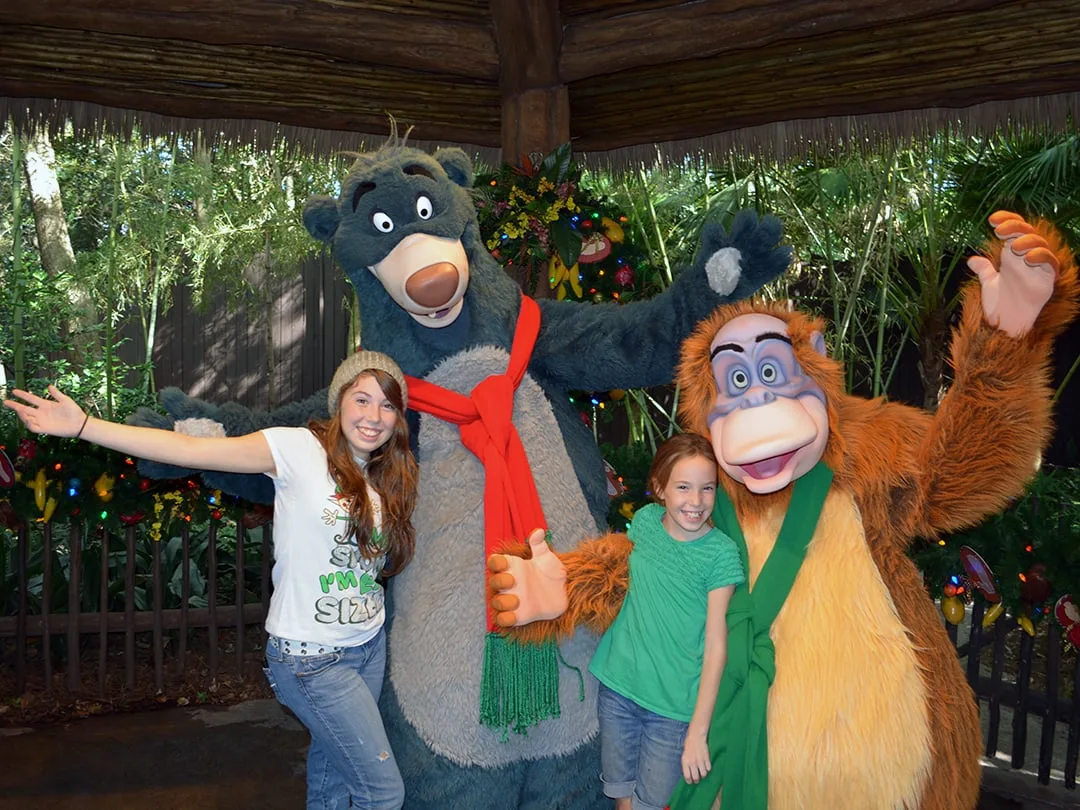 Walt Disney World, Animal Kingdom, Christmas 2013, Camp Minnie Mickey, Baloo, King Louie