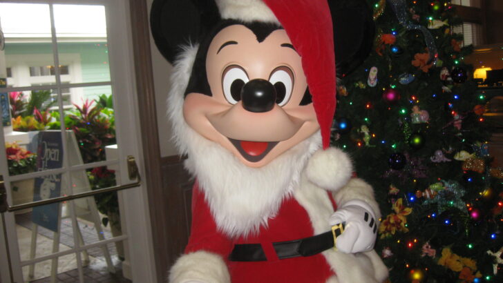 Santa Mickey at Old Key West Resort during Christmas week
