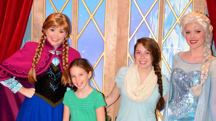 Walt Disney World, Epcot, Norway, Frozen characters, Anna and Elsa, Meet and greet