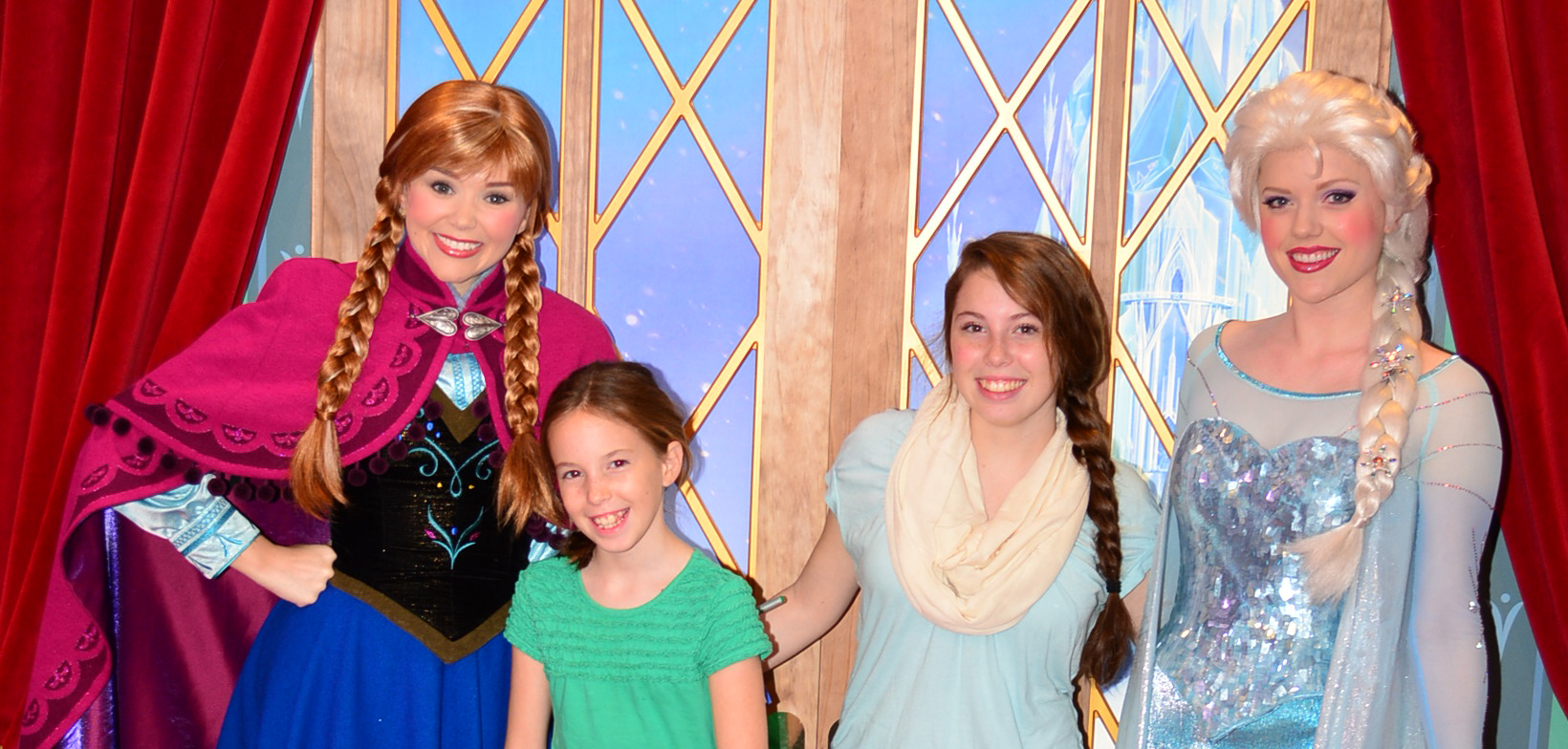 Walt Disney World, Epcot, Norway, Frozen characters, Anna and Elsa, Meet and greet